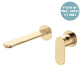 Fienza Empire Slim Basin/Bath Wall Mixer Set Round Plates 200mm Dress Kit - Urban Brass Lf