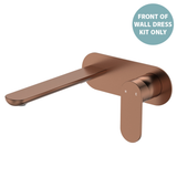 Fienza Empire Slim Basin/Bath Wall Mixer Set Oval Plate 200mm Dress Kit - Brushed Copper Lf