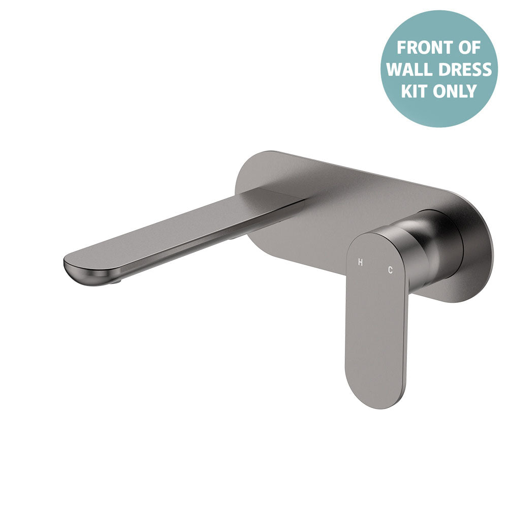 Fienza Empire Slim Basin/Bath Wall Mixer Set Oval Plate 160mm Dress Kit - Gun Metal Lf (Copy)