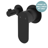 Fienza Empire Slim Wall Diverter Mixer Sm Round Plts Horizontal Dress Kit - Matte Black Lf