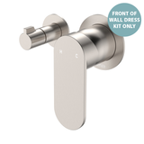 Fienza Empire Slim Wall Div Mixer Sm Round Plts Horizontal Dress Kit - Brushed Nickel Lf