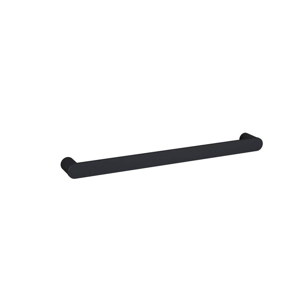 Thermorail Flat Pill Single Heated Rail 632X40X70mm 16 Watts - Matt Black