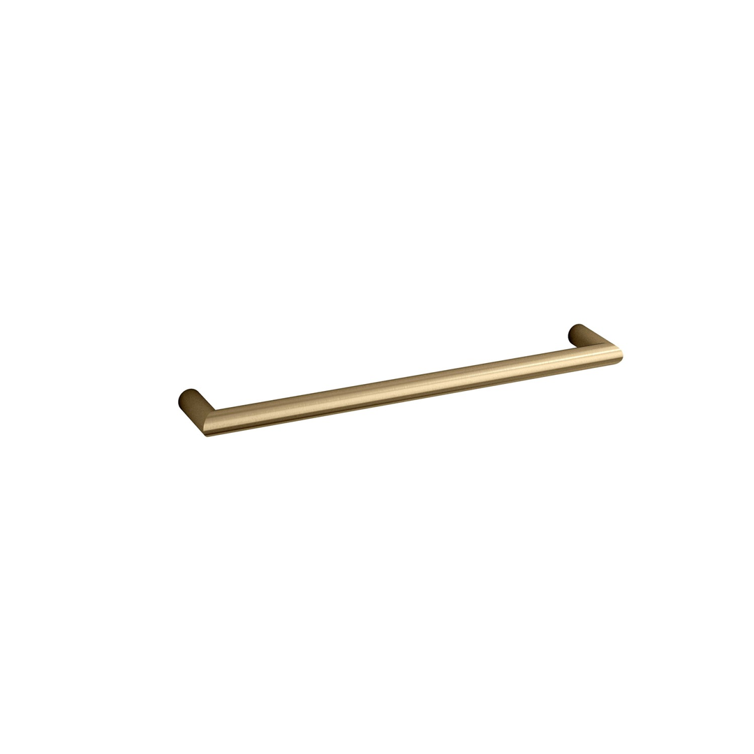 Round Thermorail Single Rail 632X32X100mm 18W - Brushed Brass