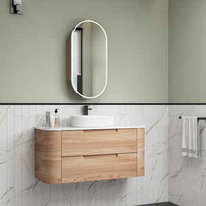 Aulic Briony 1200mm Wall-Hung Vanity - Pure Flat Stone Top