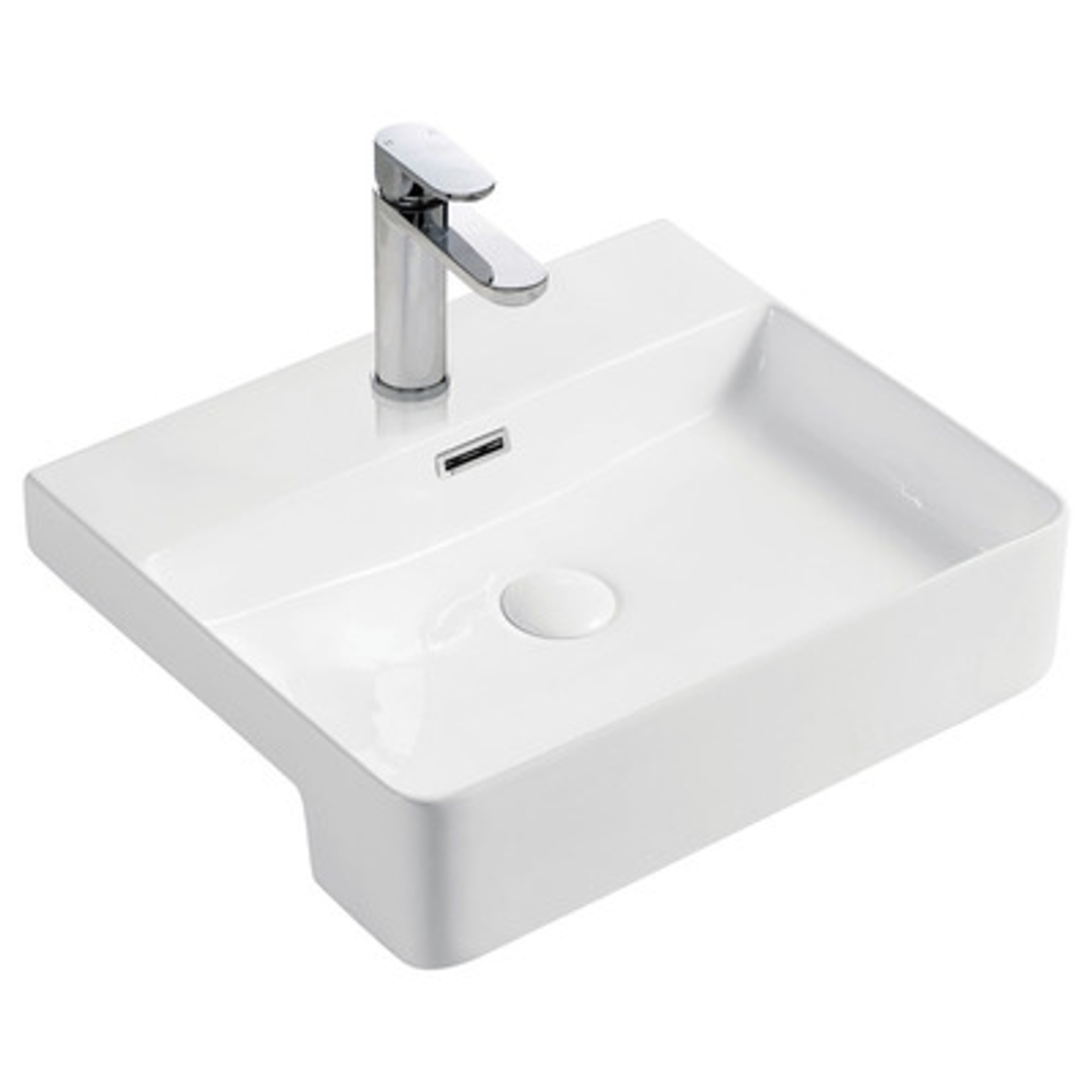 Petra Semi Recess Fienza Basin 500X400X120mm 1 Tap Hole Rb4044