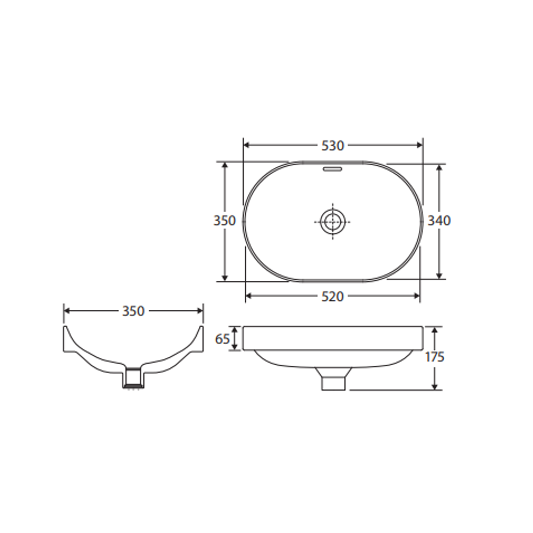 Aluca Pill Semi-Inset Fienza Basin Matte White