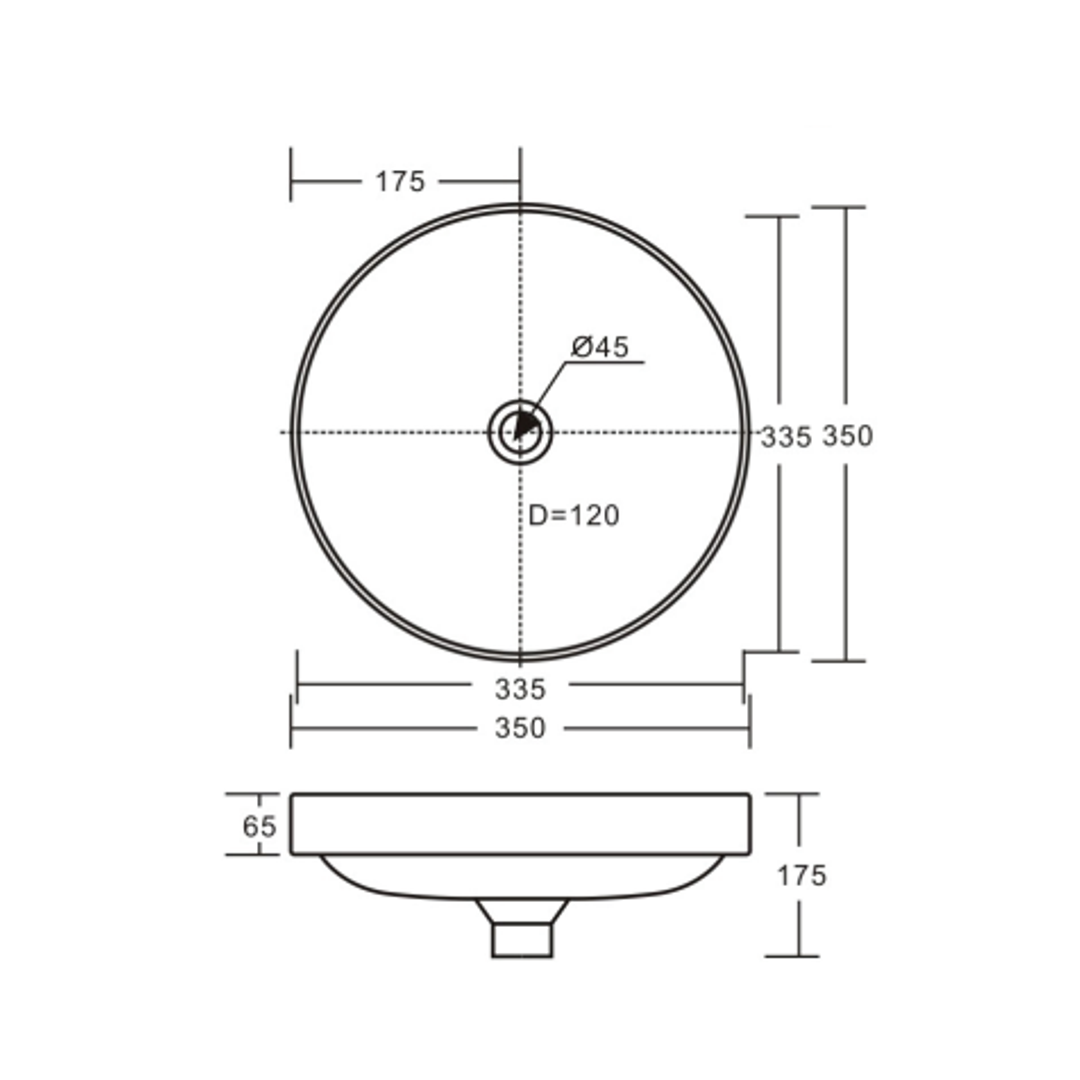 Aluca Round Fienza Semi-Inset Basin - Matte White
