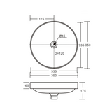 Aluca Round Fienza Semi-Inset Basin - Matte White
