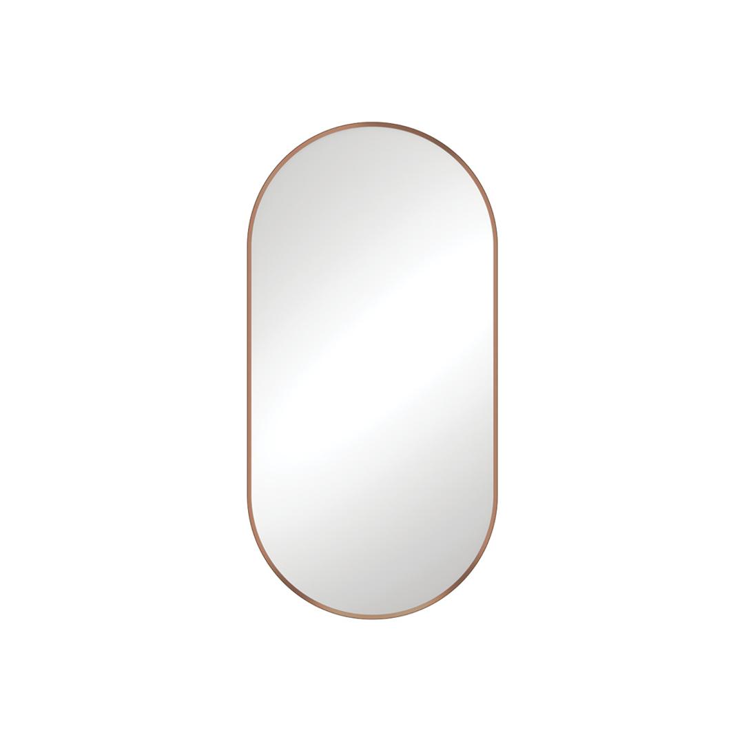 Fienza Empire Pill Shape Framed Mirror 450 X 900mm - Brushed Copper
