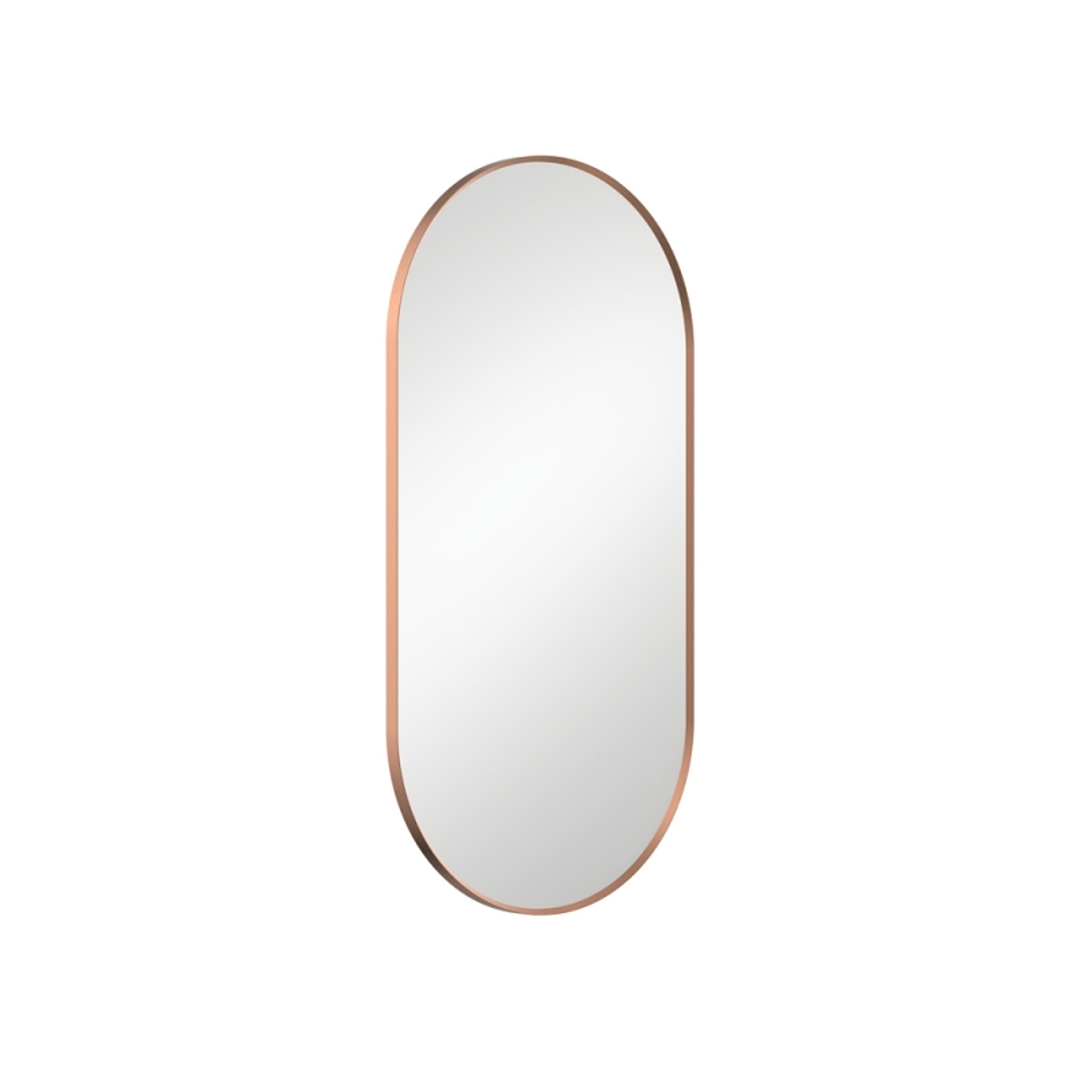 Fienza Empire Pill Shape Framed Mirror 450 X 900mm - Brushed Copper