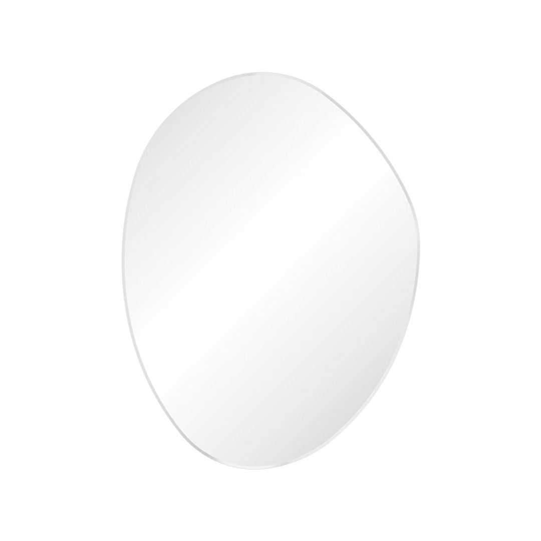 Pebble Framed Asymmetrical Mirror With Mounting Brackets 900X1200mm Matte White