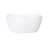 Keeto 1300mm Back To Wall Gloss White Acrylic Fienza Bath With Overflow