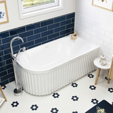 Eleanor 1500mm Corner Left Hand Fienza Bath Gloss White 1500X750X580mm Fr713-1500