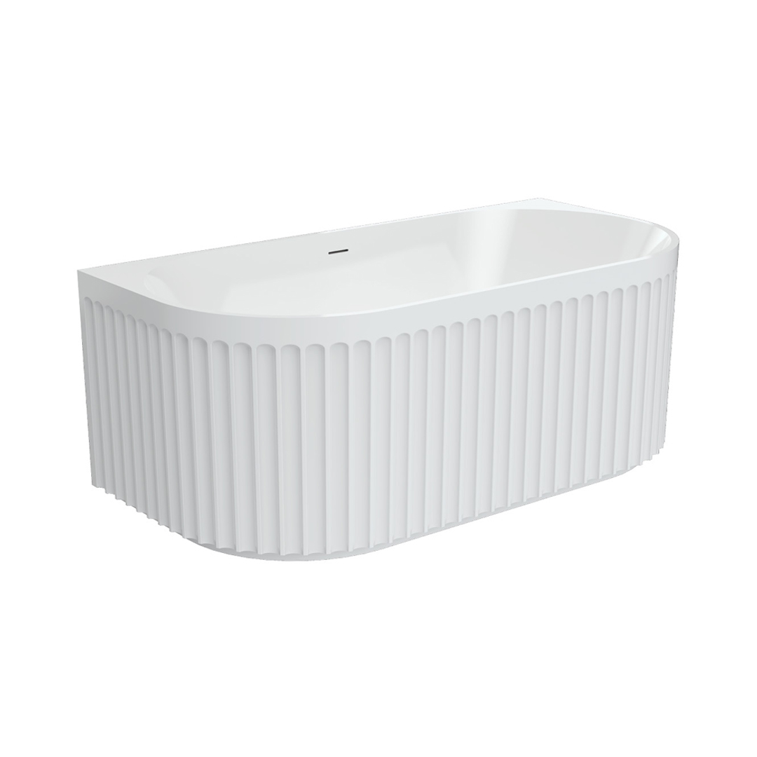 Eleanor 1500mm Back To Wall Fienza Bath Gloss White 1500X750X580mm Fr716-1500