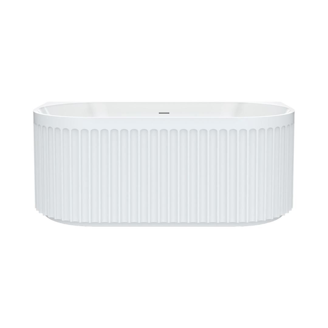 Eleanor 1500mm Back To Wall Fienza Bath Gloss White 1500X750X580mm Fr716-1500