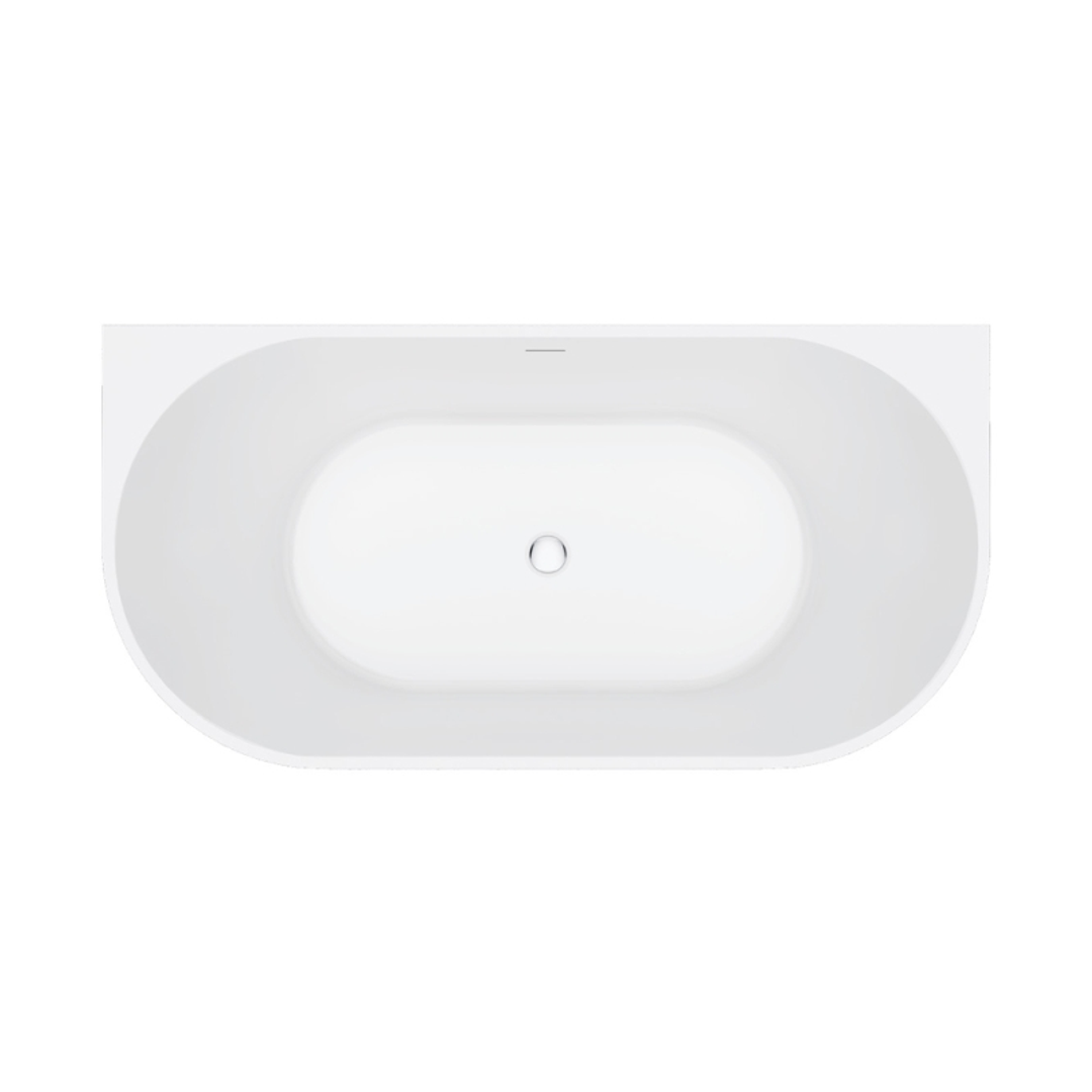 Eleanor 1500mm Back To Wall Fienza Bath Gloss White 1500X750X580mm Fr716-1500