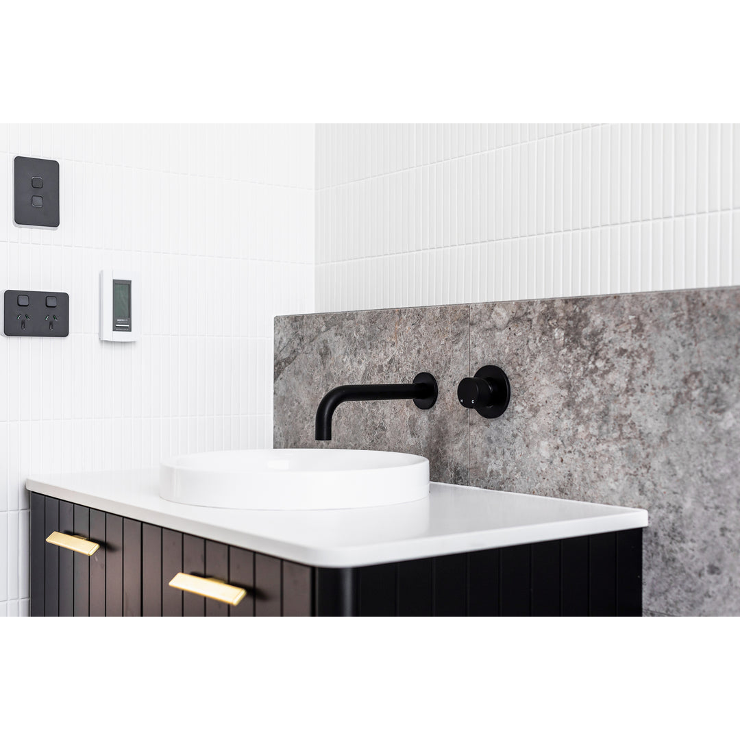 Meir Round Wall Mixer Pinless Handle Finish Kit - Matte Black