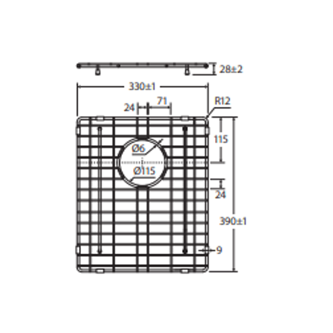 Hana 27L Fienza Sink Protector - PVD Rugged Brass