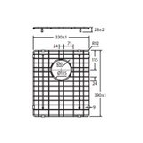 Hana 27L Fienza Sink Protector - PVD Rugged Brass