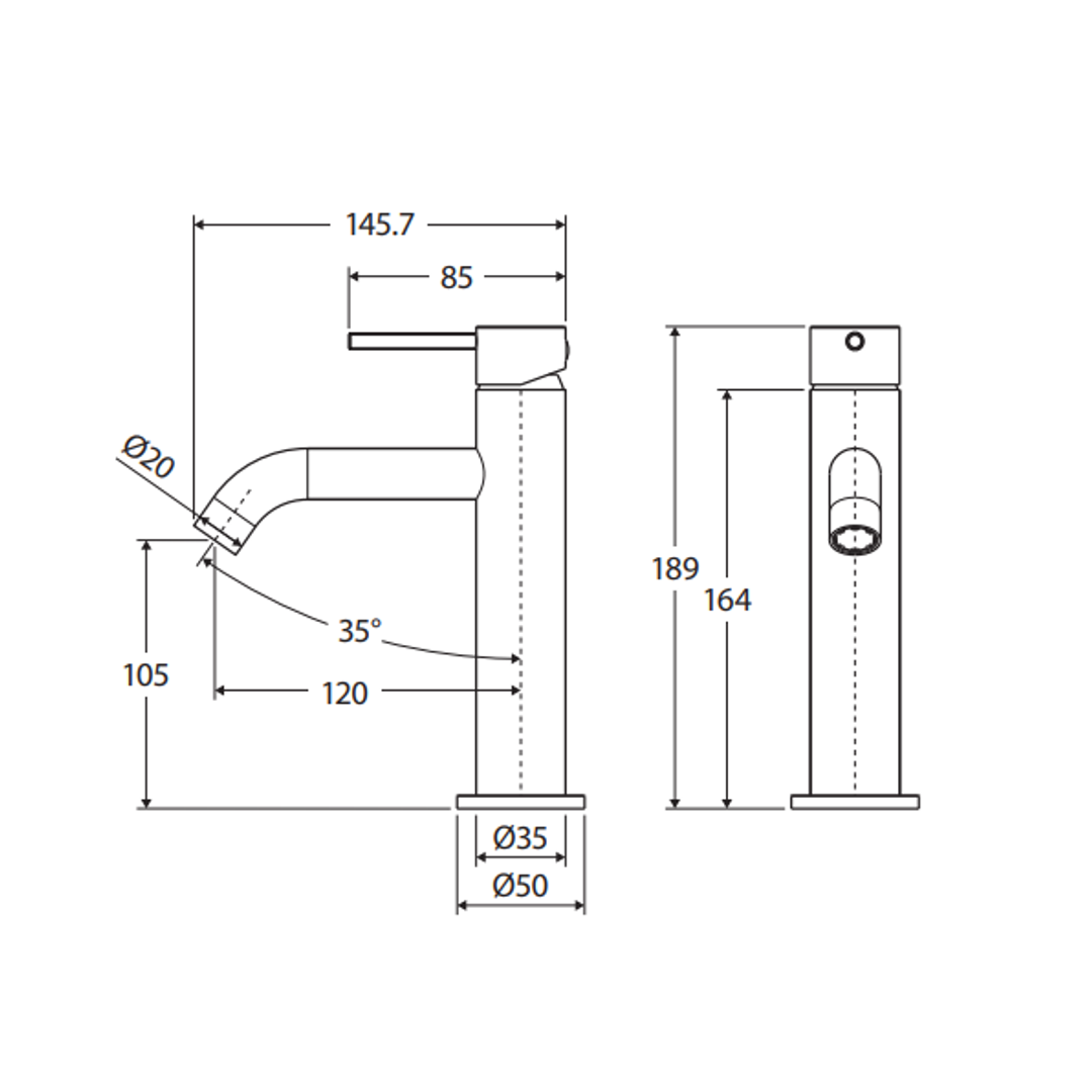 Kaya Basin Fienza Mixer - Brushed Nickel