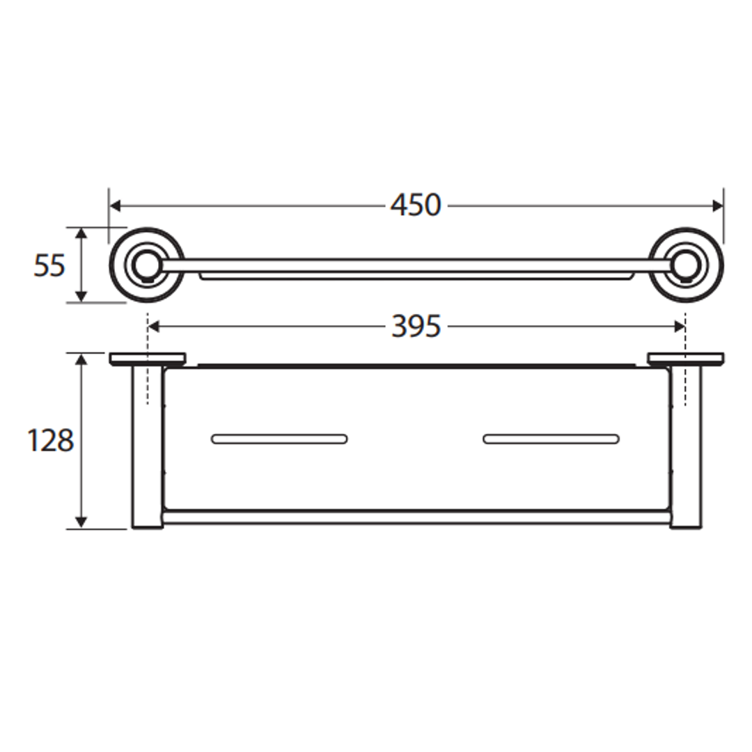 Kaya Shower Fienza Shelf - Brushed Nickel