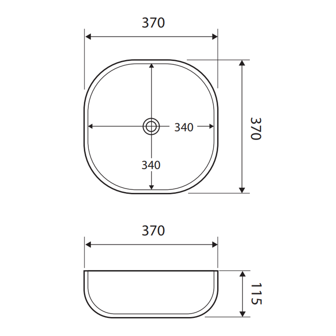 Koko 370mm Above Counter Fienza Basin