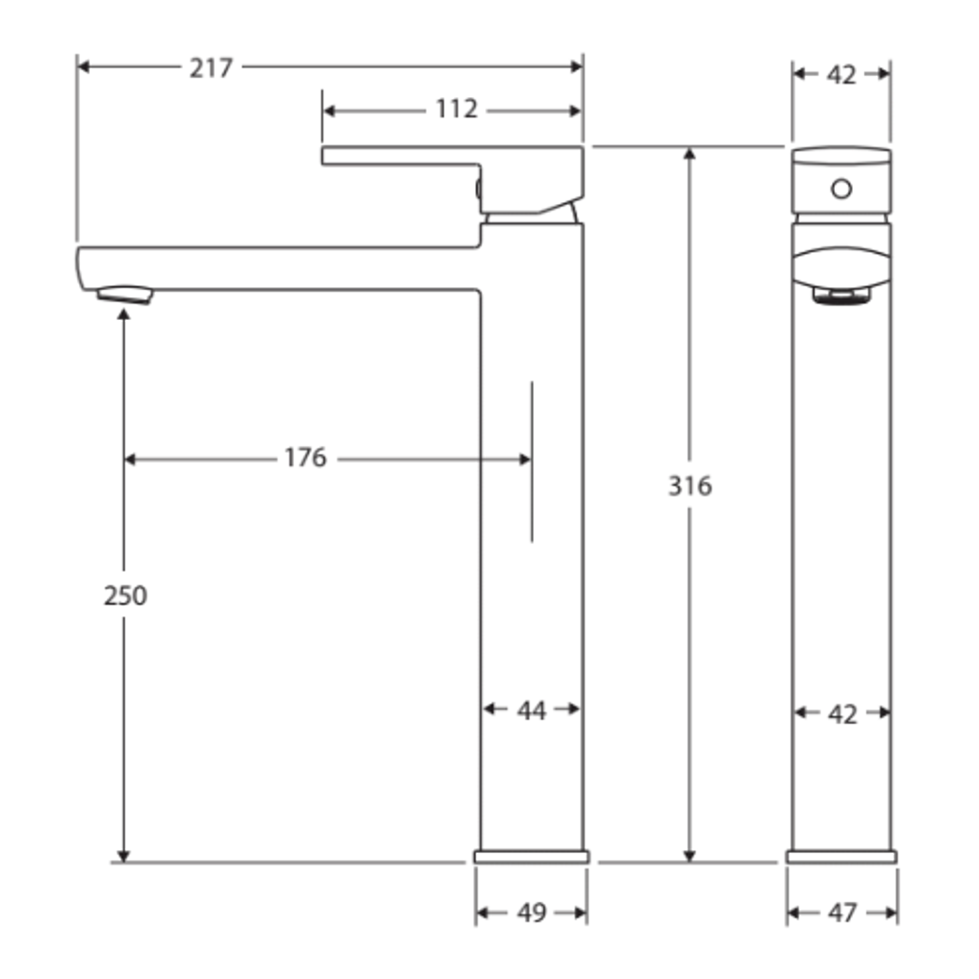 Koko Tall Basin Fienza Mixer Matte Black