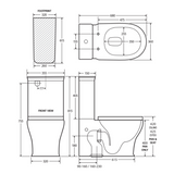 Fienza Lillian Tornado Btw Strap 90-160 R And T Flush Thick Seat