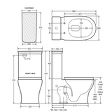 Fienza Lillian Tornado Btw Suite P Trap Gloss White - Slim Seat
