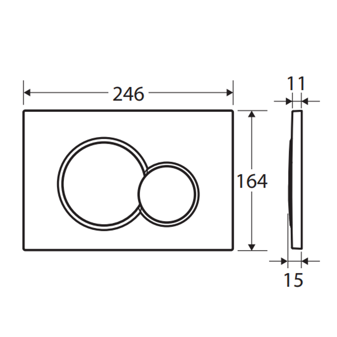 Fienza Sigma Round Button Flush Plate - Brushed Copper