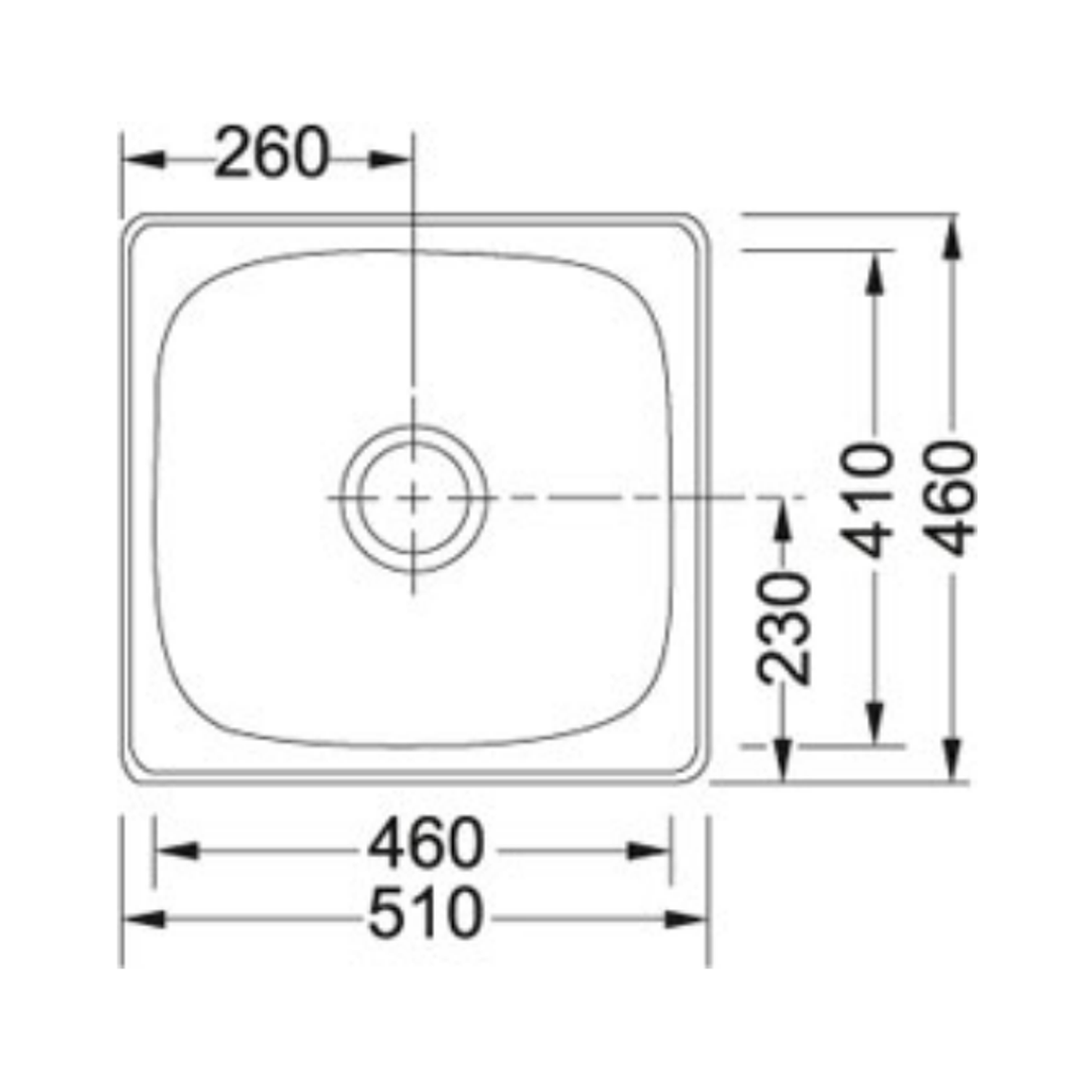 Steel Queen Franke Laundry Tub 510mm