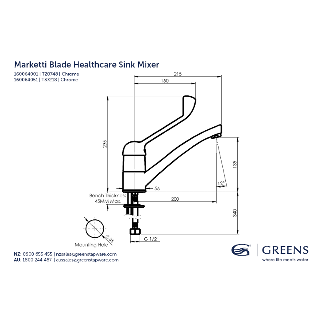 Marketti Health Care Sink Mixer