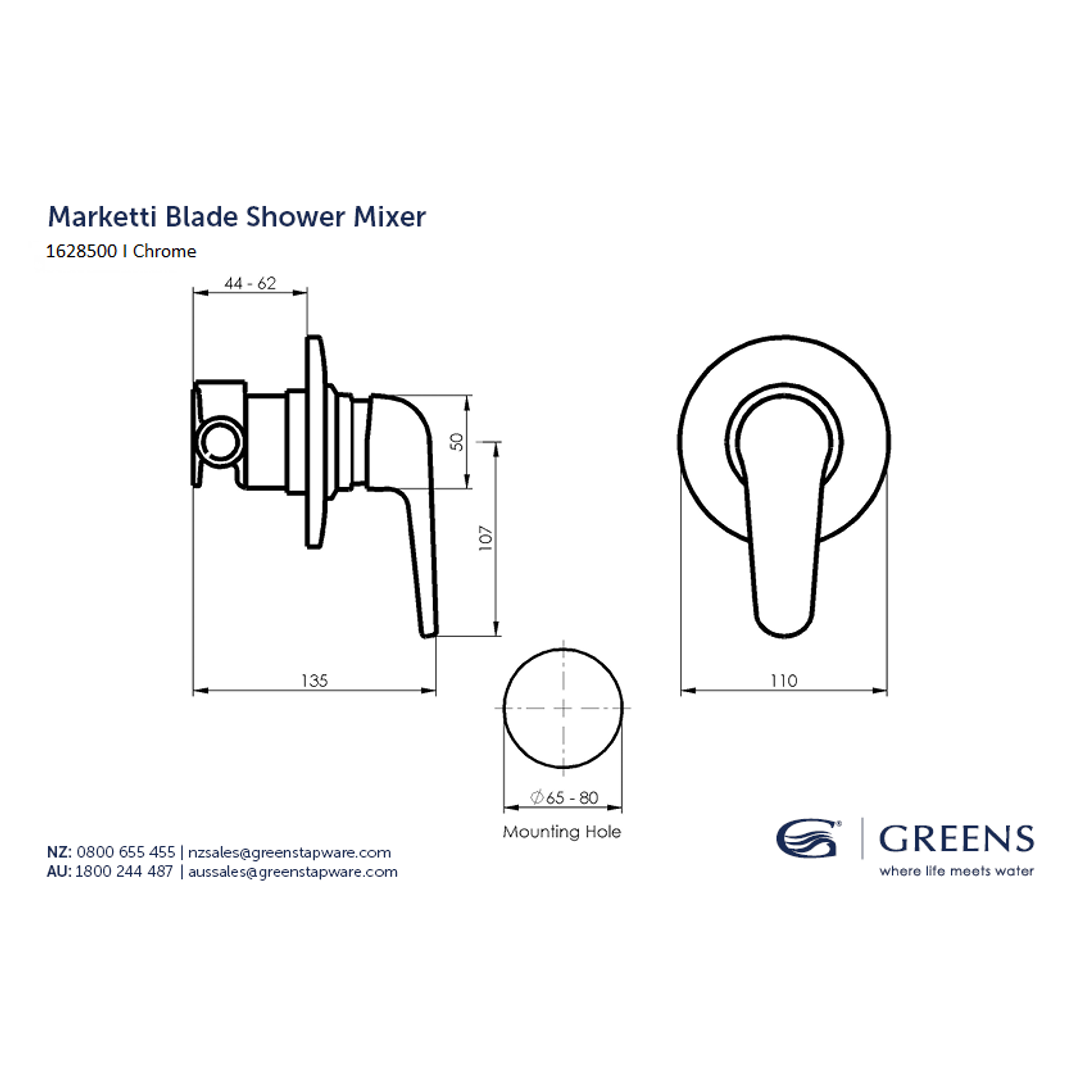 Marketti Blade Shower Mixer