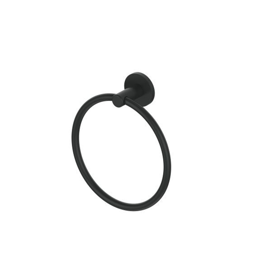 Zola Greens Towel Ring - Matt Black