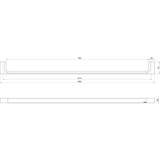 Phoenix Gloss Single Towel Rail 800Mm - Brushed Bronze