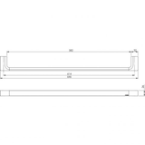 Phoenix Gloss Single Towel Rail 600mm - Chrome
