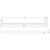Phoenix Gloss Single Towel Rail 600Mm - Brushed Carbon