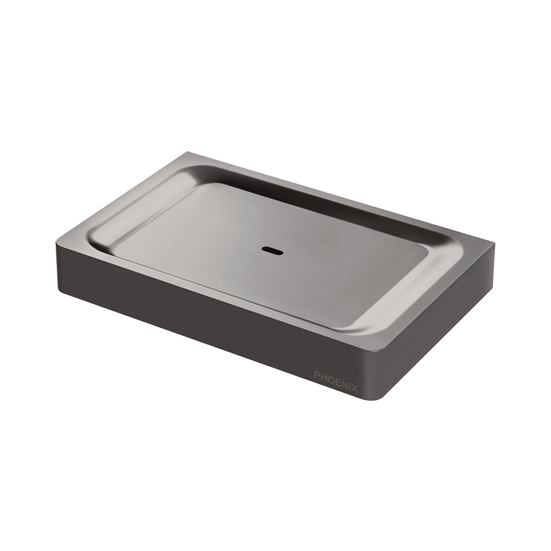 Phoenix Gloss Soap Dish - Brushed Carbon
