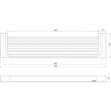 Phoenix Gloss Shower Shelf-Brushed Nickel 465mm
