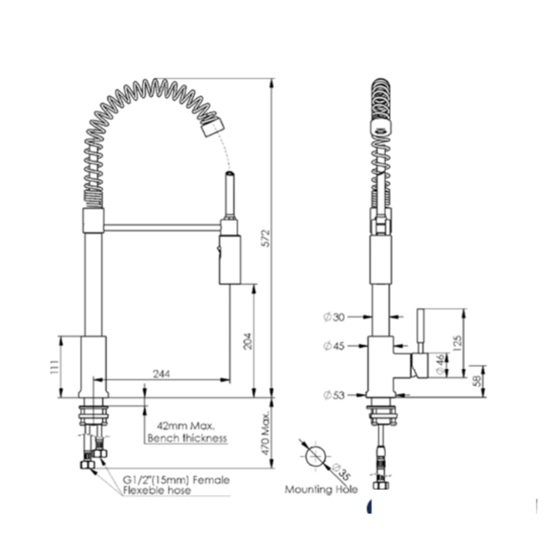 Greens Alfresco Spring Sink Mixer