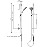 Greens Rocco Rail Shower - Chrome