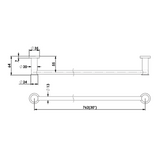 Greens Reason Single Towel Rail - Brushed Copper