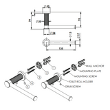 Greens Reflect Toilet Roll Holder - Brushed Brass