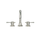 Meir Harrington Three Hole Basin Set With Lever Handle - Brushed Nickel