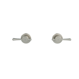 Meir Harrington Wall Tap Set With Lever Handle - Brushed Nickel