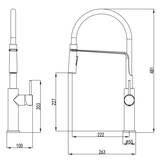 Bella Vista Hali Pull-Out Sink Mixer - Black