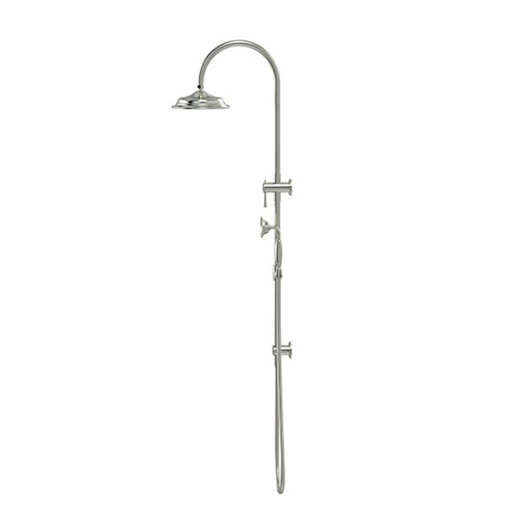 Meir Harrington Shower Rail Set - Brushed Nickel