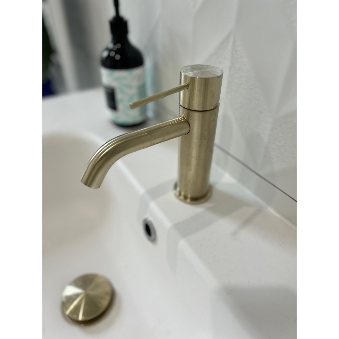 Nero Mecca Basin Mixer - Brushed Gold