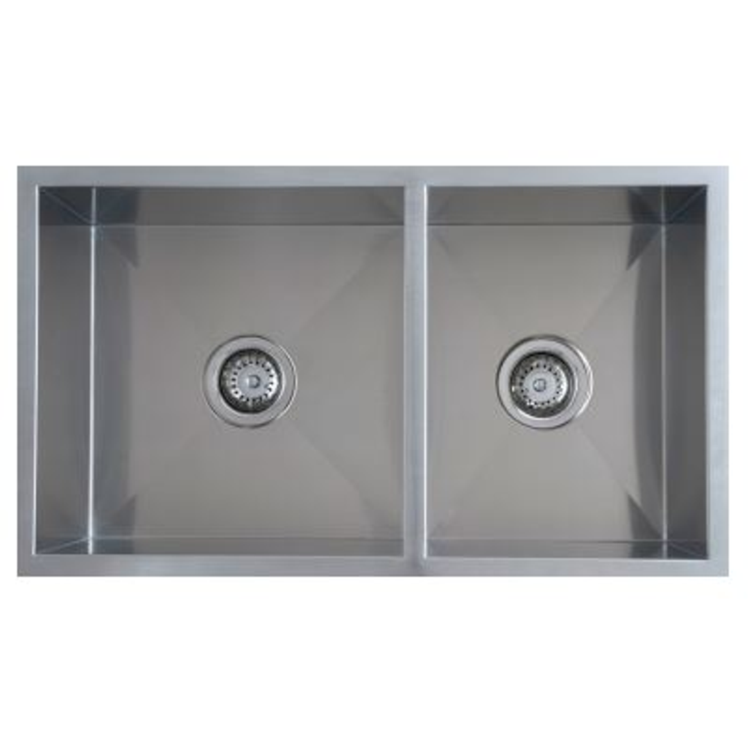 Interchange Uptown 250 1 & 3/4 Double Bowl Sink 775 X 450 X 250 - Radius Corner