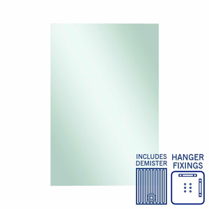 Thermogroup Jackson Rectangle Polished Edge Mirror 1200x800mm - With Hangers and Demister